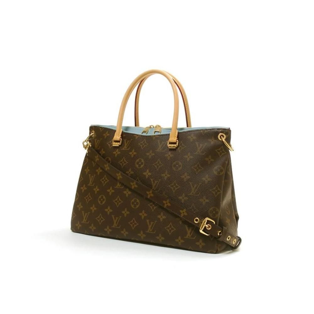 Louis Vuitton Pallas Monogram Shoulder Bag Blue Ciel